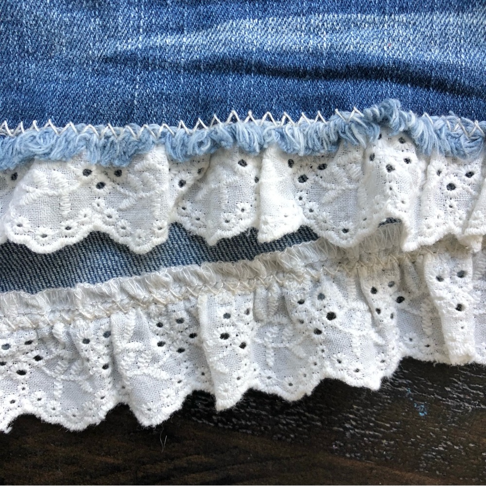 Altered State Eyelet Ruffle lined shorts - Picture 5 of 5